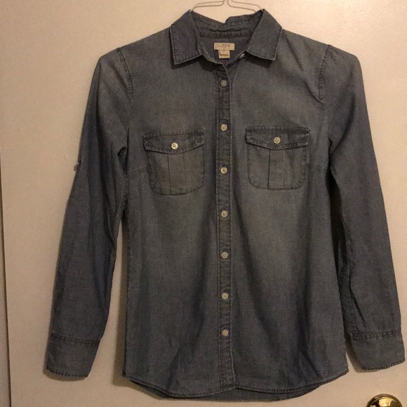 J. Crew Tops - J. Crew size XXS Denim shirt J. Crew Tops - J. Crew size XXS Denim shirt